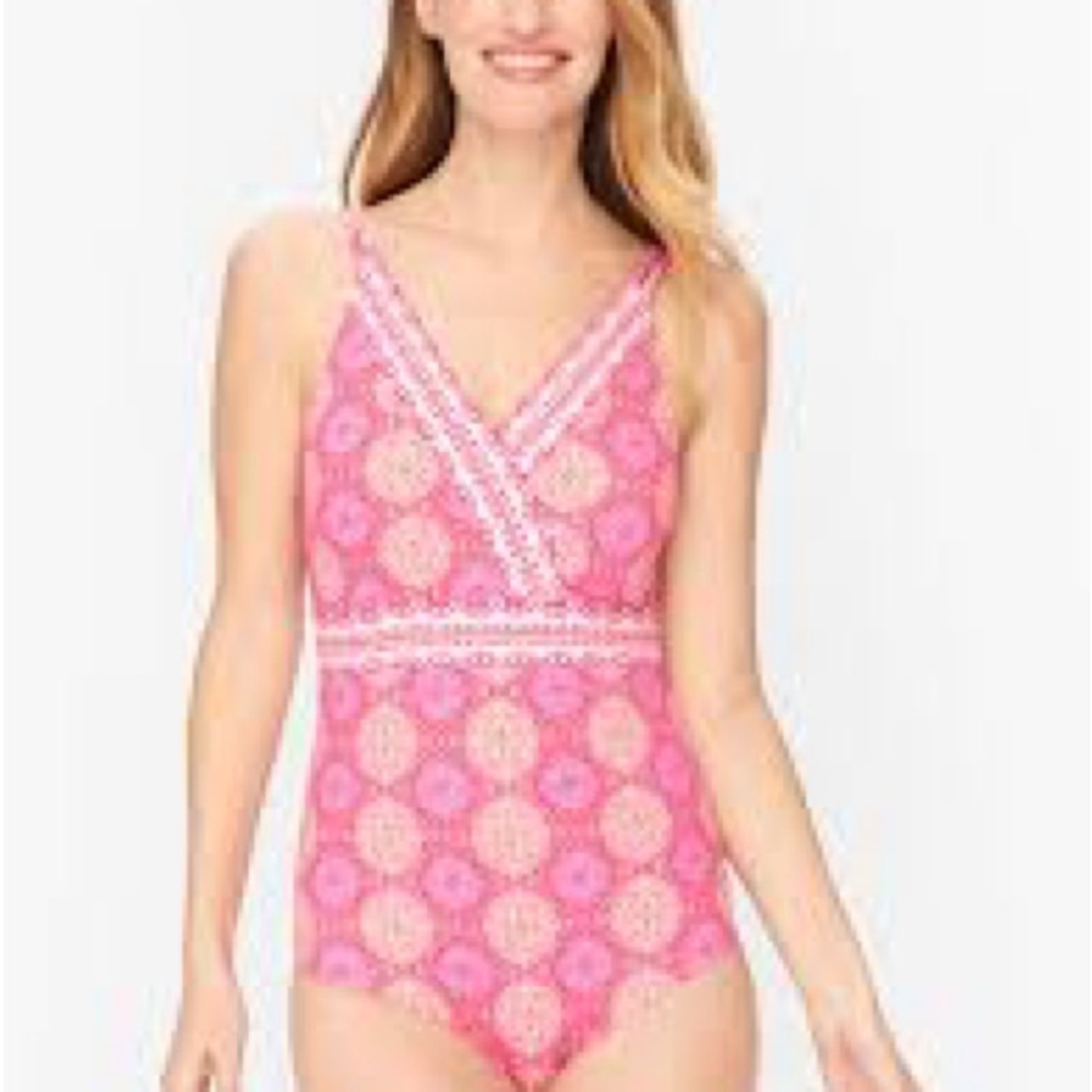 CABANA LIFE® EMBROIDERED ONE PIECE SWIMSUIT - ROSALIA